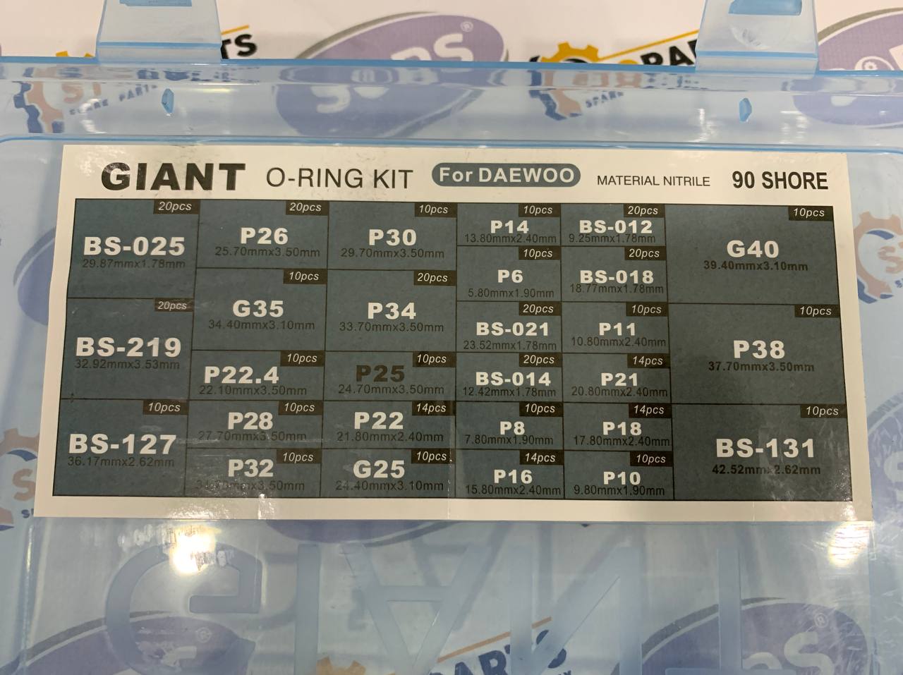 O-RING KIT FOR DAEWOO