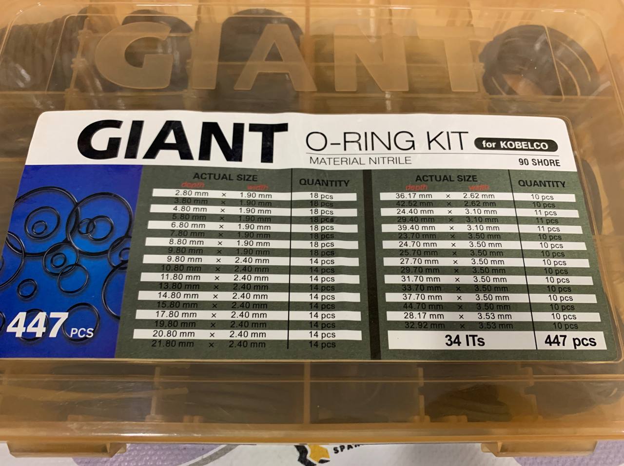 O-RING KIT FOR KOBELCO