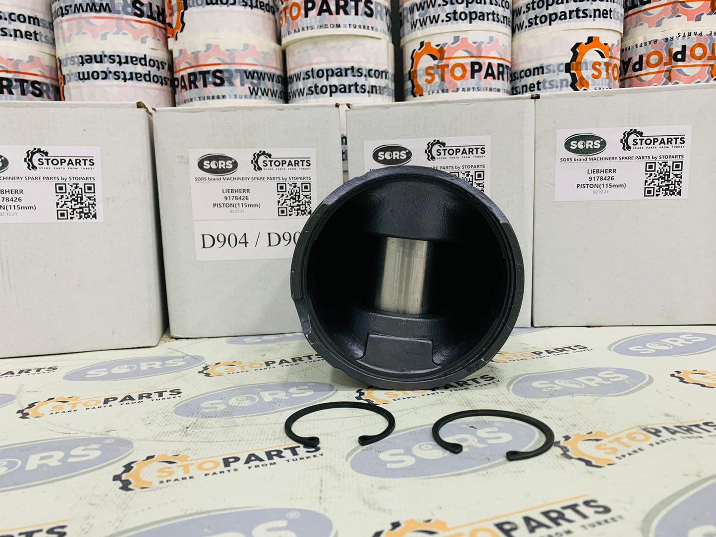 PISTON WITH PIN AND CLIPS 9178426 FOR LIEBHERR