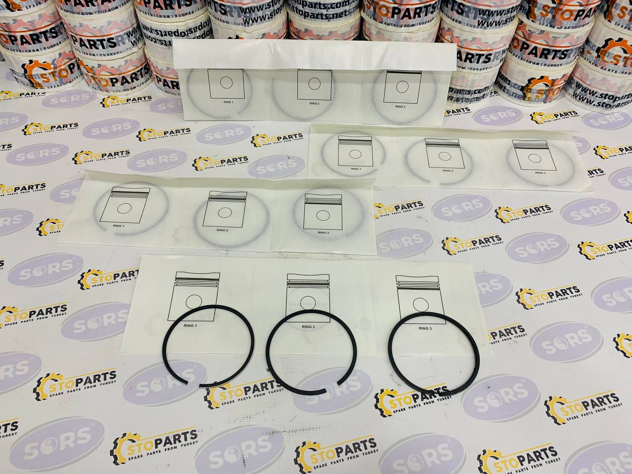 PISTON RING SET ED0082112060-S FOR LOMBARDINI
